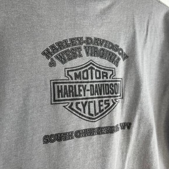 Harley Davidson Raised Velvet Velour Graphic Wings 2007 Tee Size Youth XL - Picture 5 of 7